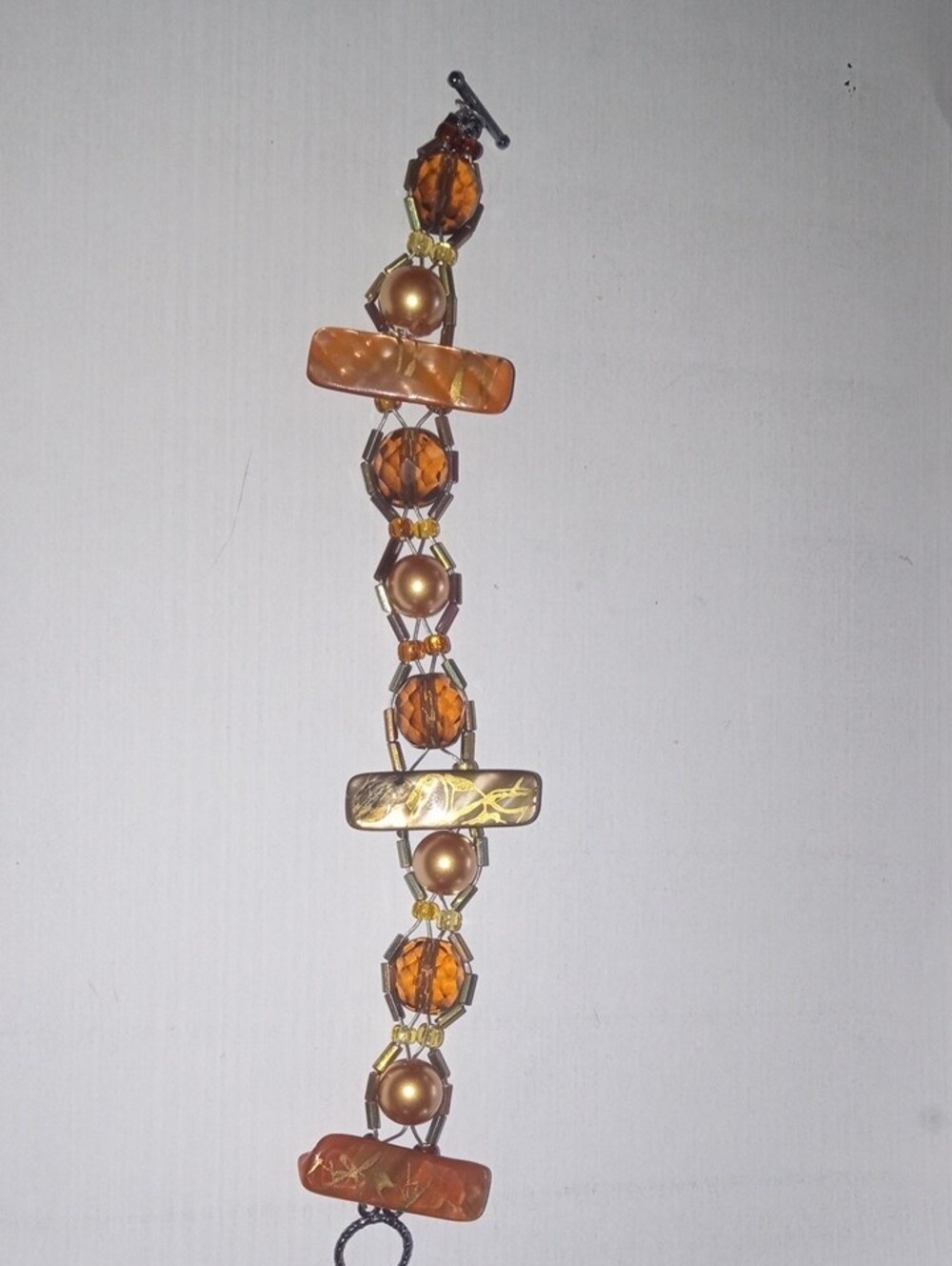 Handmade Amber Beaded Women's Bracelet - Picture 5 of 7
